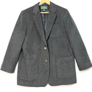 LAUREN Ralph Lauren‎ Wool Cashmere Gold Button Blazer Coat Women’s 14 Gray